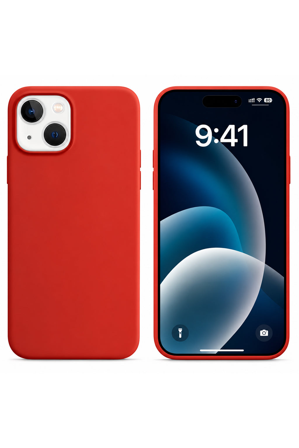 iPhone 13 Soft Touch Lansman Silikon Kılıf Kırmızı