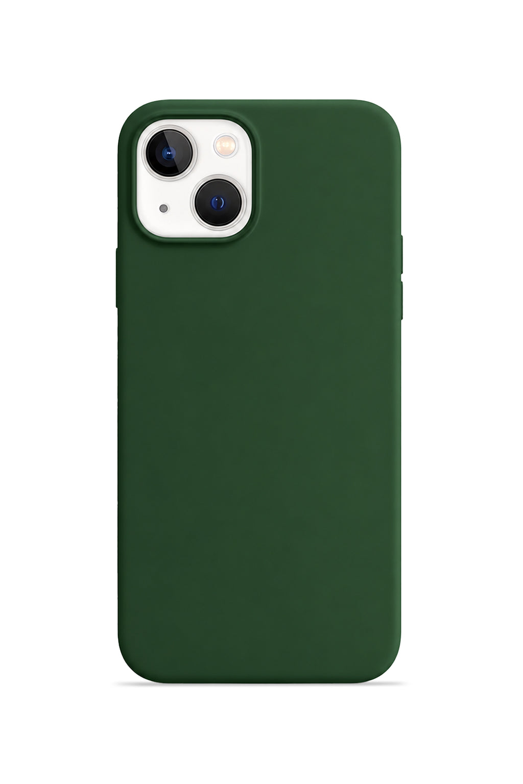 iPhone 13 Soft Touch Lansman Silikon Kılıf Koyu Yeşil