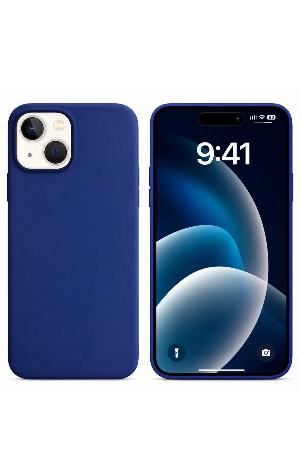 iPhone 15 Soft Touch Lansman Silikon Kılıf Lacivert