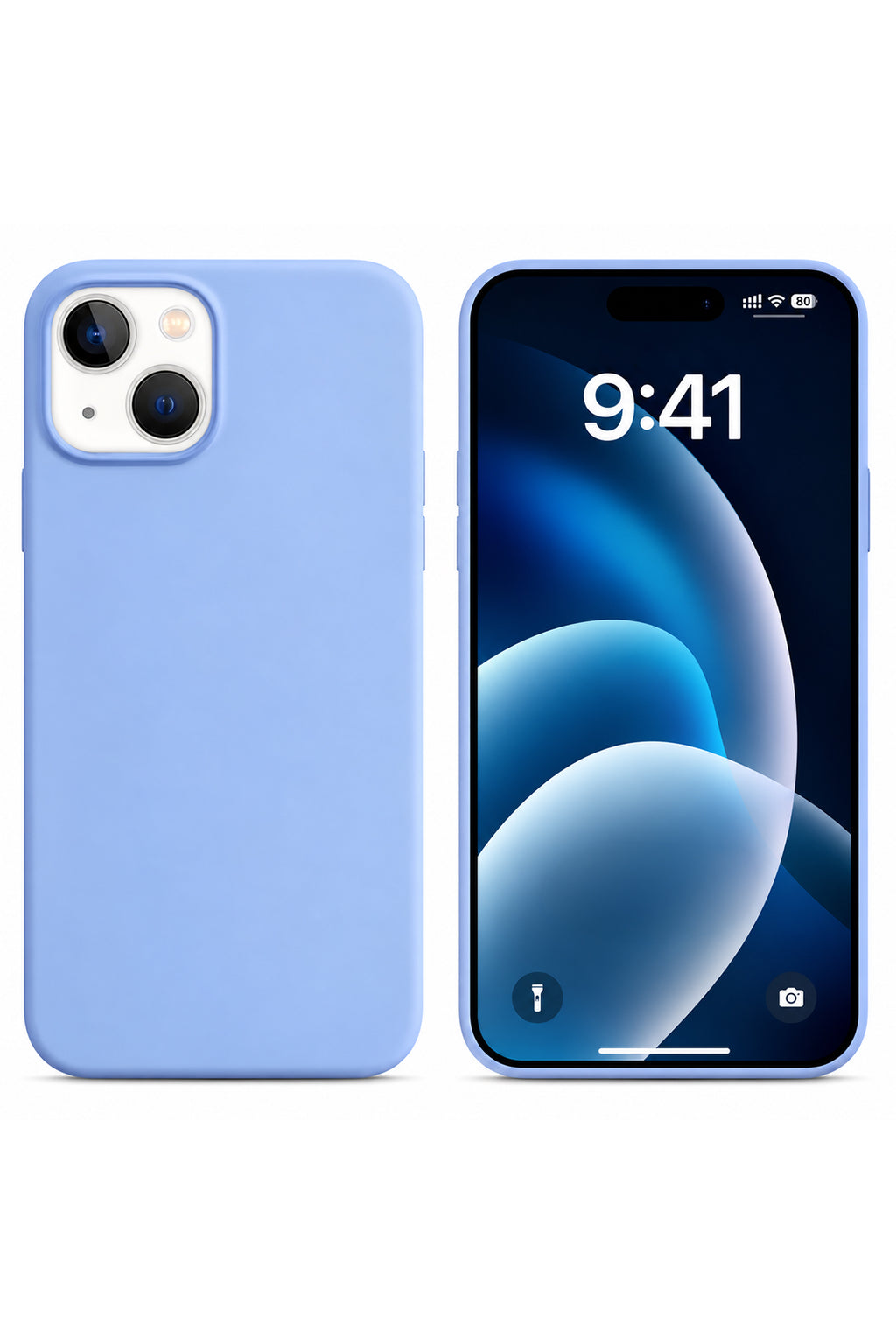 iPhone 15 Soft Touch Lansman Silikon Kılıf Mavi