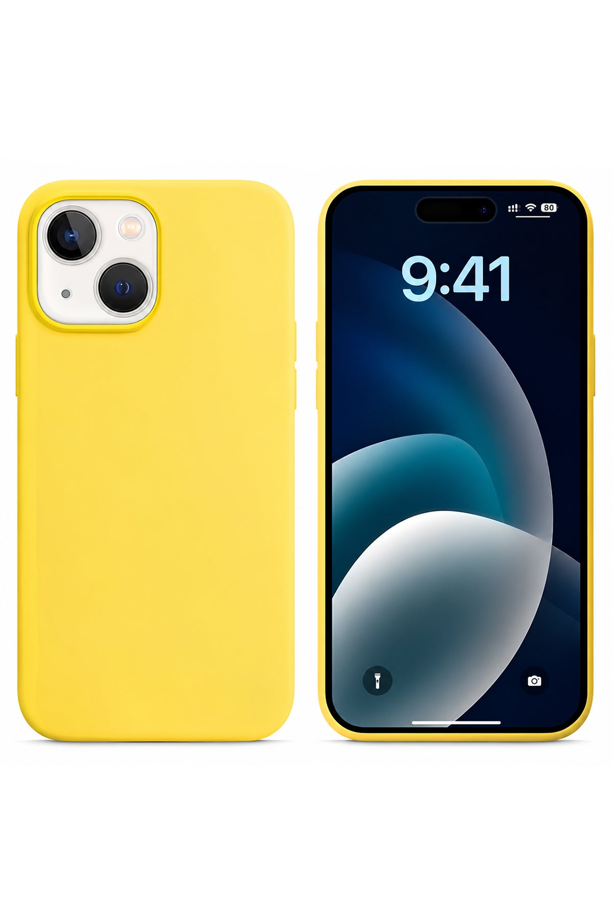 iPhone 15 Plus Soft Touch Lansman Silikon Kılıf Sarı