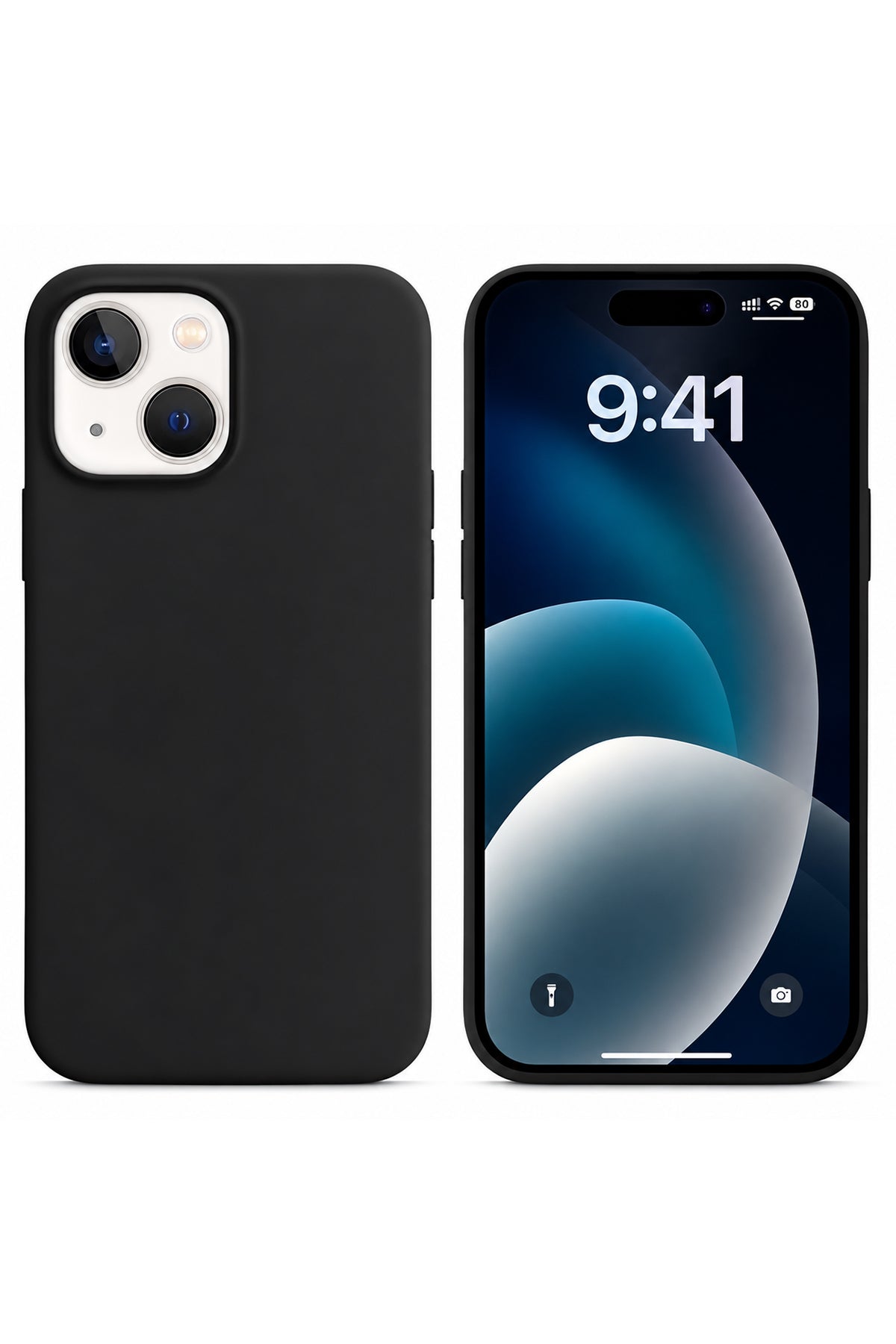 iPhone 15 Soft Touch Lansman Silikon Kılıf Siyah