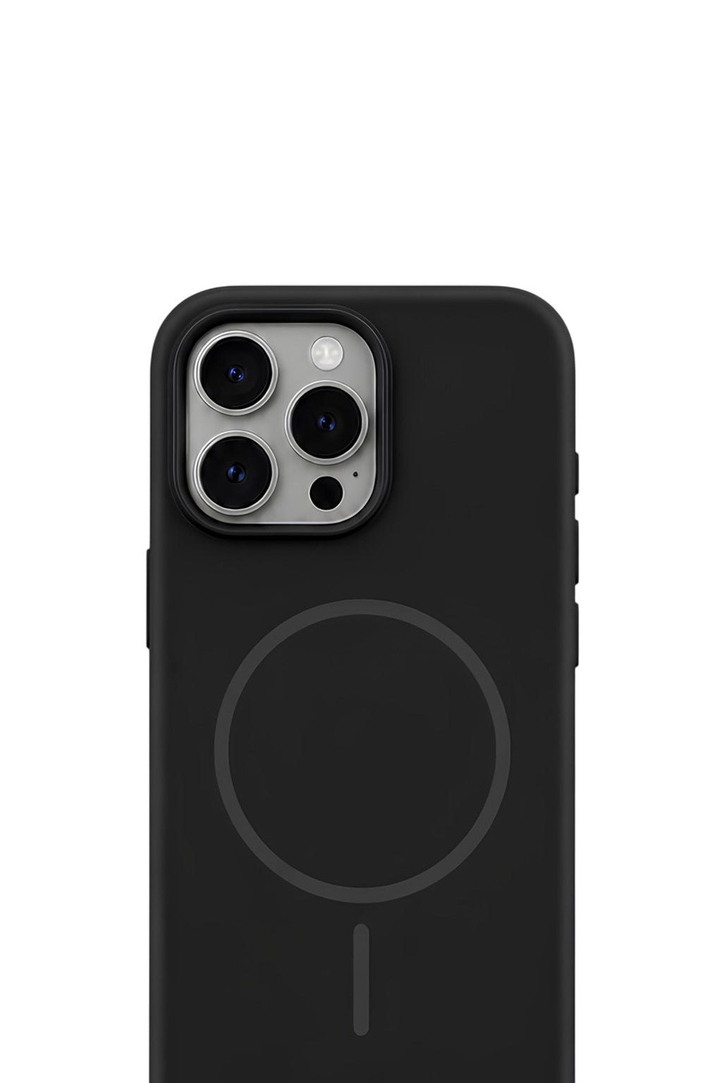 iPhone 15 Pro Mag Core Akıllı MagSafe Animasyonlu Silikon Kılıf Siyah