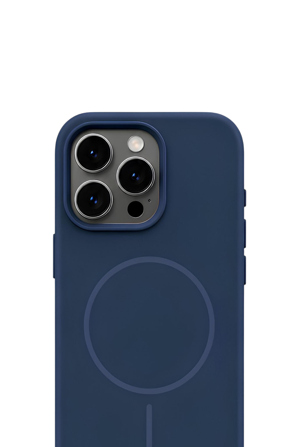 iPhone 14 Pro Max Mag Core Akıllı MagSafe Animasyonlu Silikon Kılıf Lacivert