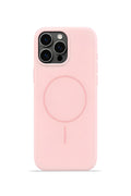 iPhone 15 Pro Max Mag Core Akıllı MagSafe Animasyonlu Silikon Kılıf Açık Pembe