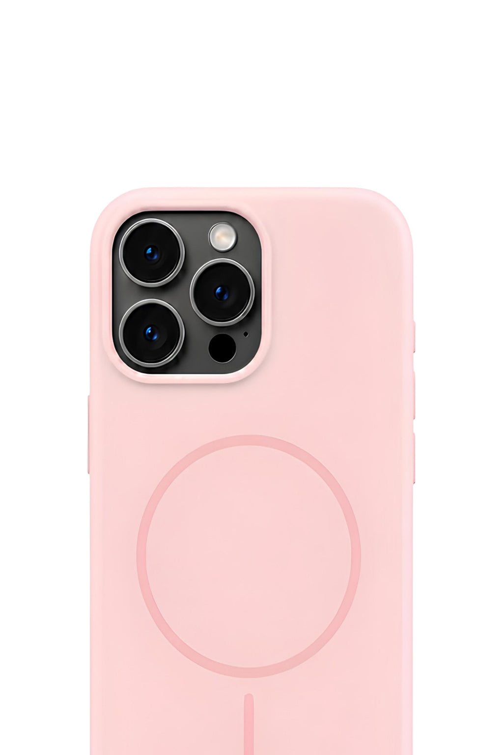 iPhone 15 Pro Max Mag Core Akıllı MagSafe Animasyonlu Silikon Kılıf Açık Pembe