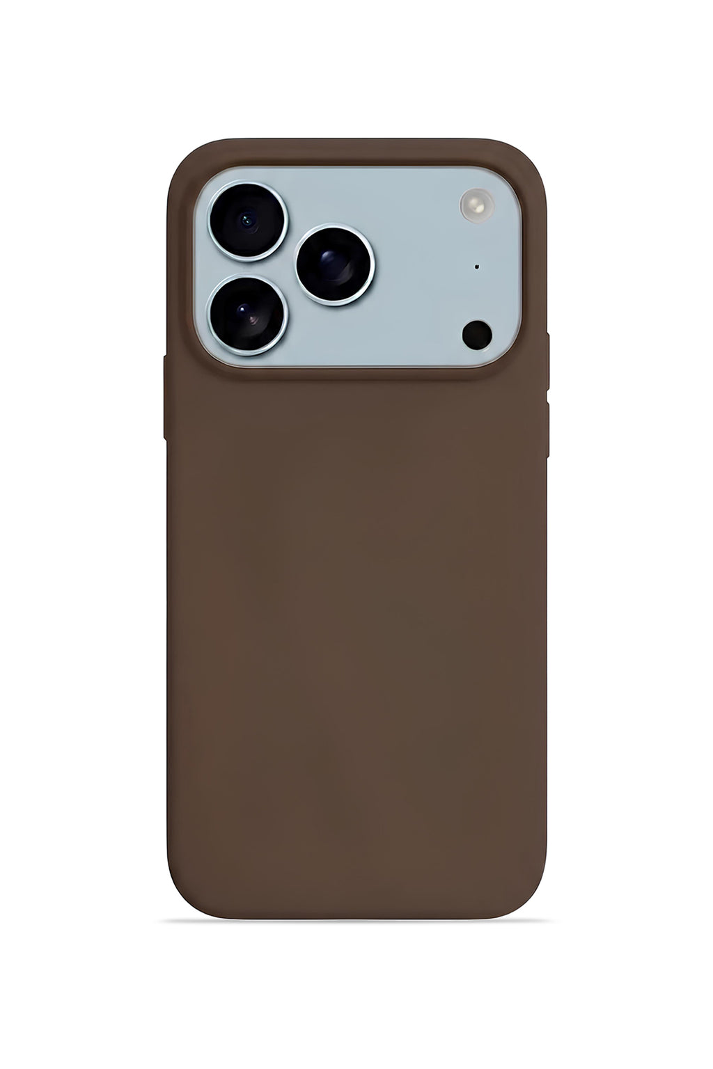 iPhone 17 Pro Max Premium Kadife Lansman Silikon Kılıf Acı Kahve