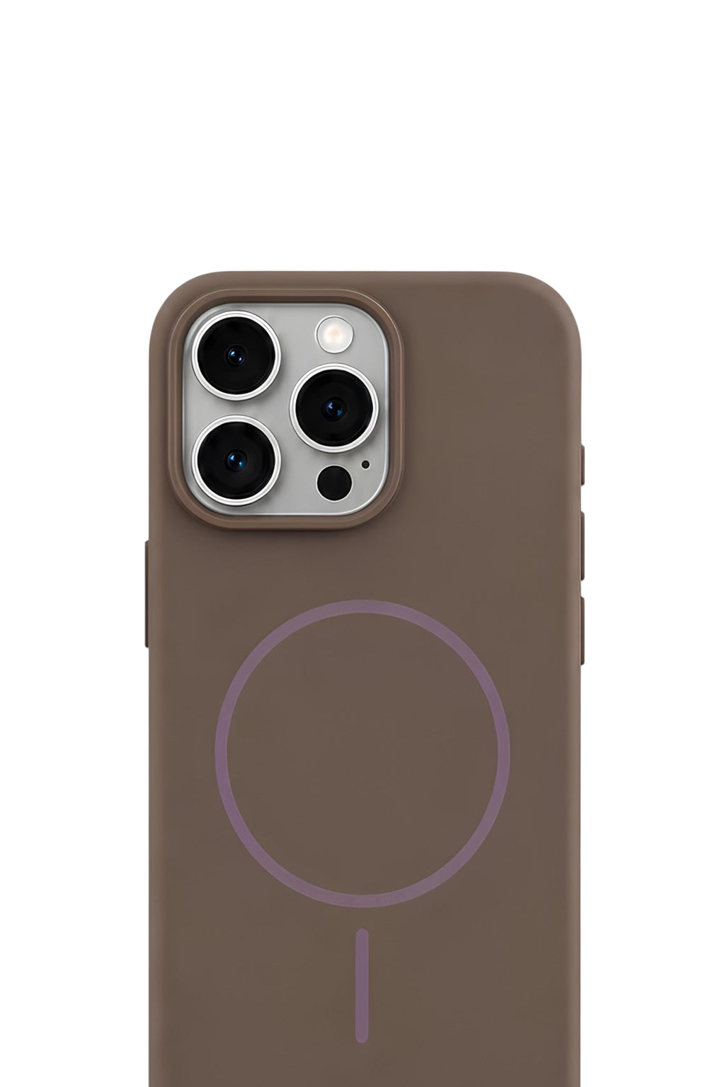 iPhone 15 Pro Max Mag Core Akıllı MagSafe Animasyonlu Silikon Kılıf Kahverengi