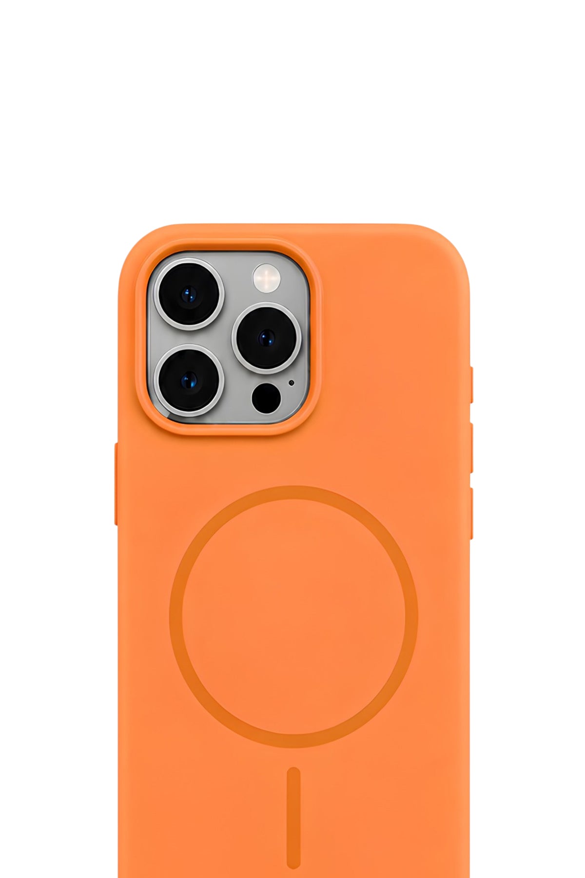 iPhone 16 Pro Mag Core Akıllı MagSafe Animasyonlu Silikon Kılıf Turuncu