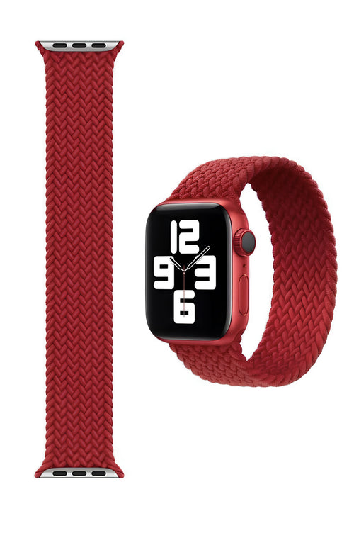 Apple Watch Hasır Kordon Kırmızı