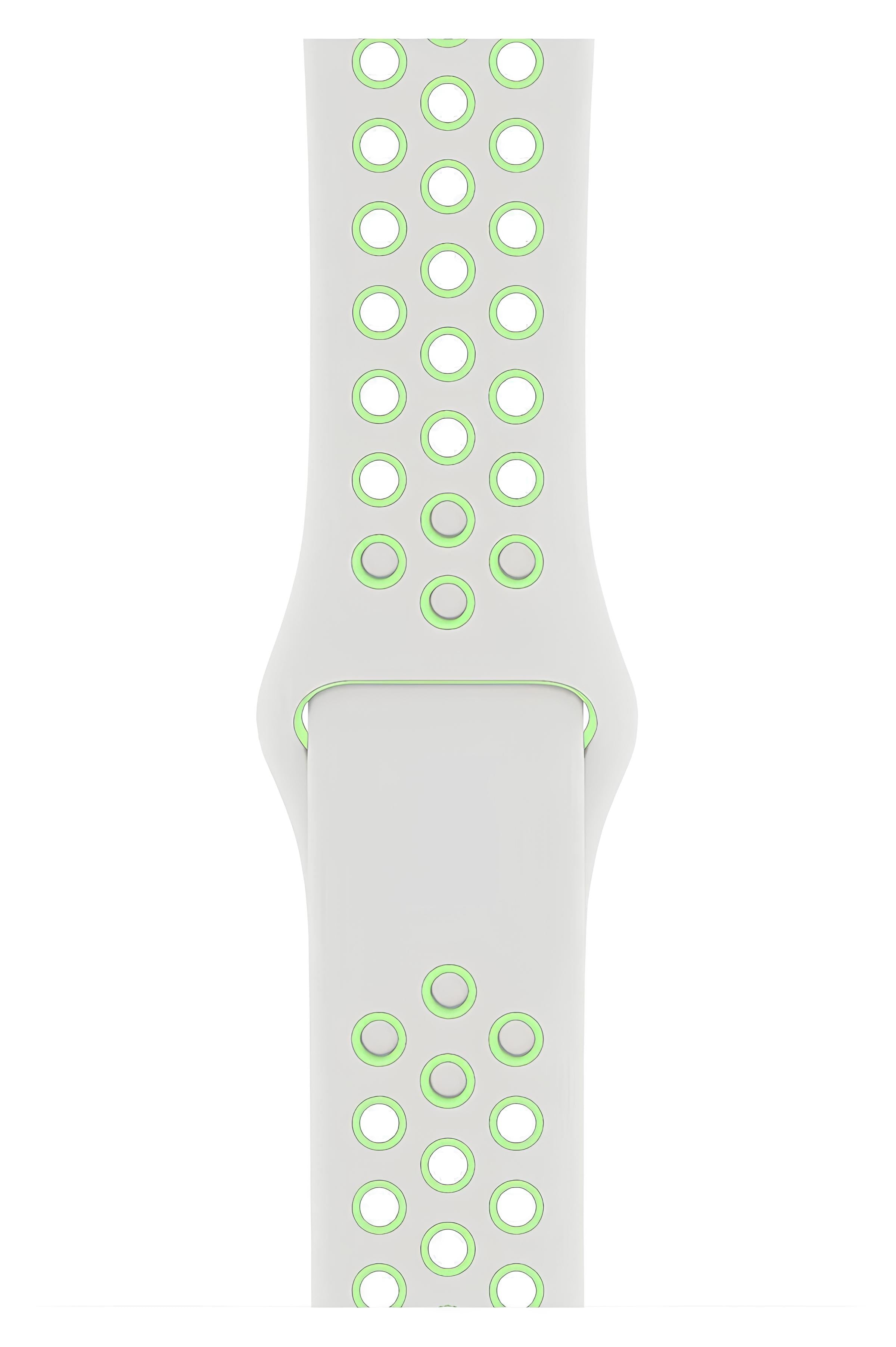 Apple Watch Series Fileli Kordon Beyaz-Yeşil