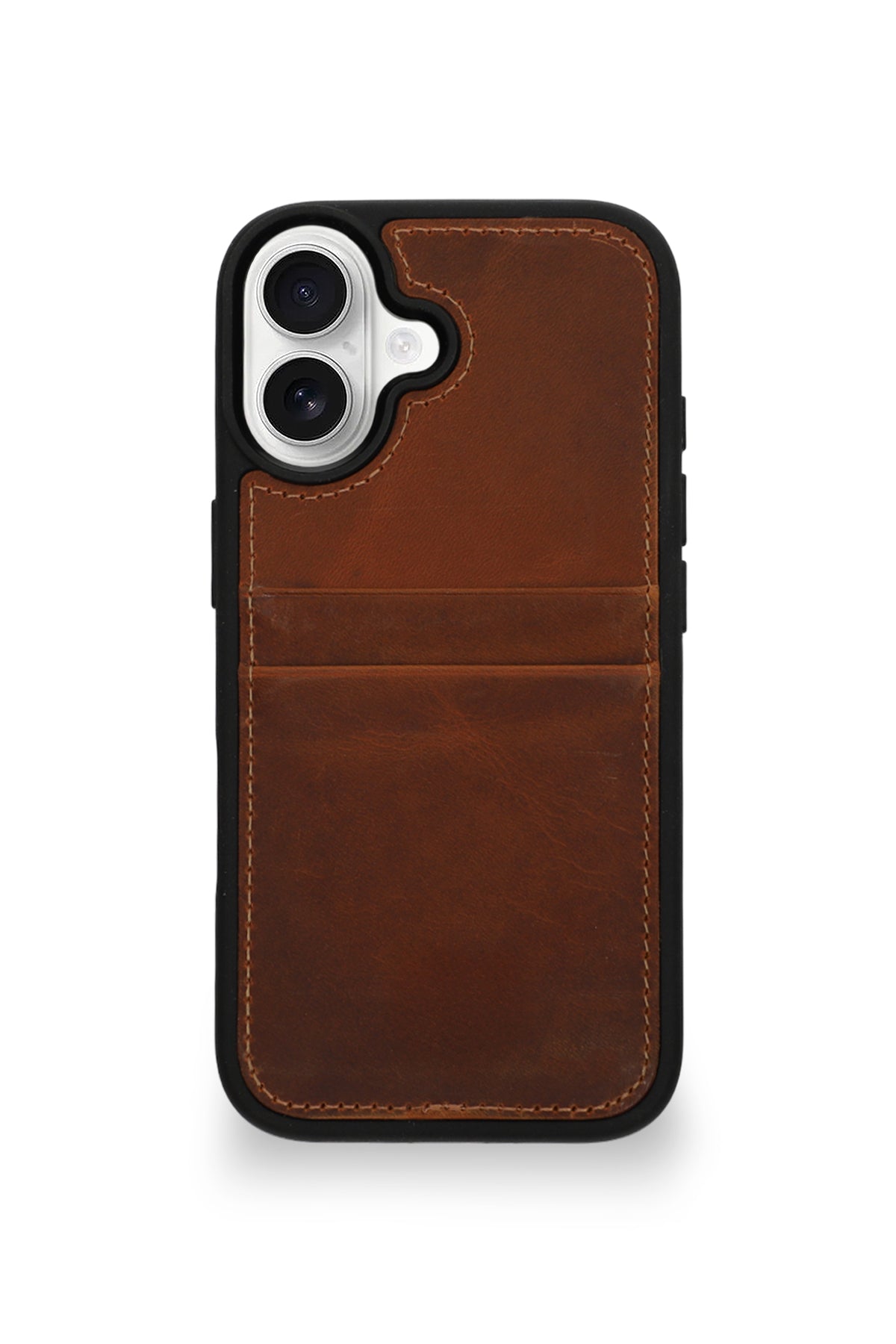 Vintage Wallet Kartlıklı Premium Deri Kılıf iPhone 17 Eskitme Taba