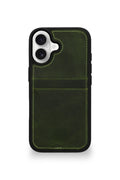 Vintage Wallet Kartlıklı Premium Deri Kılıf iPhone 17 Vintage Wallet Haki