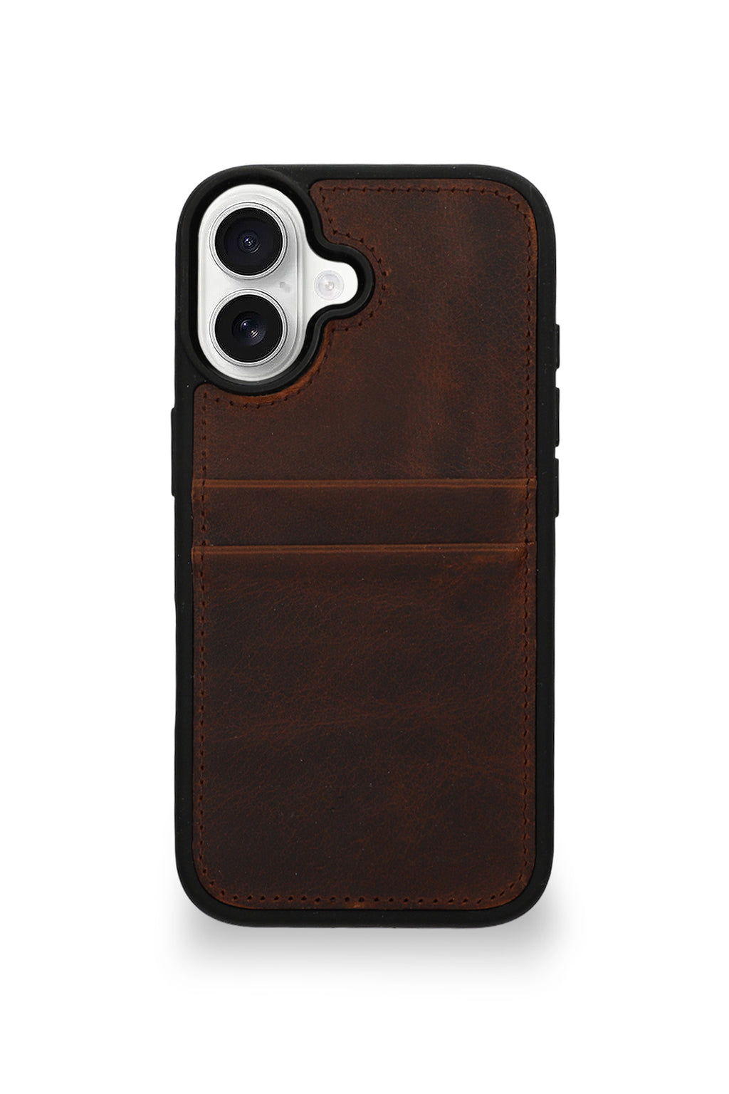 Vintage Wallet Kartlıklı Premium Deri Kılıf iPhone 17 Antik Kahve