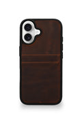 Vintage Wallet Kartlıklı Premium Deri Kılıf iPhone 17 Antik Kahve