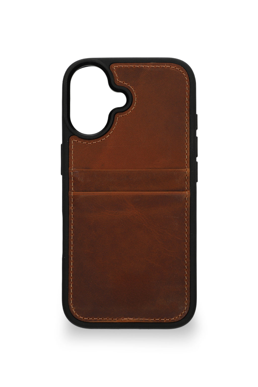 Vintage Wallet Kartlıklı Premium Deri Kılıf iPhone 17 Eskitme Taba