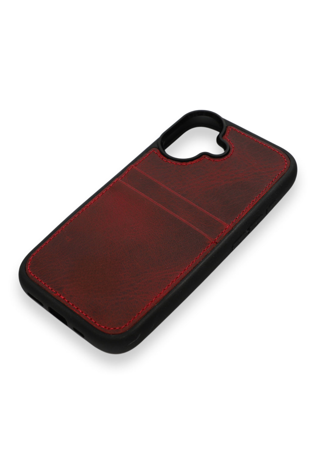 Vintage Wallet Kartlıklı Premium Deri Kılıf iPhone 17 Rustik Bordo