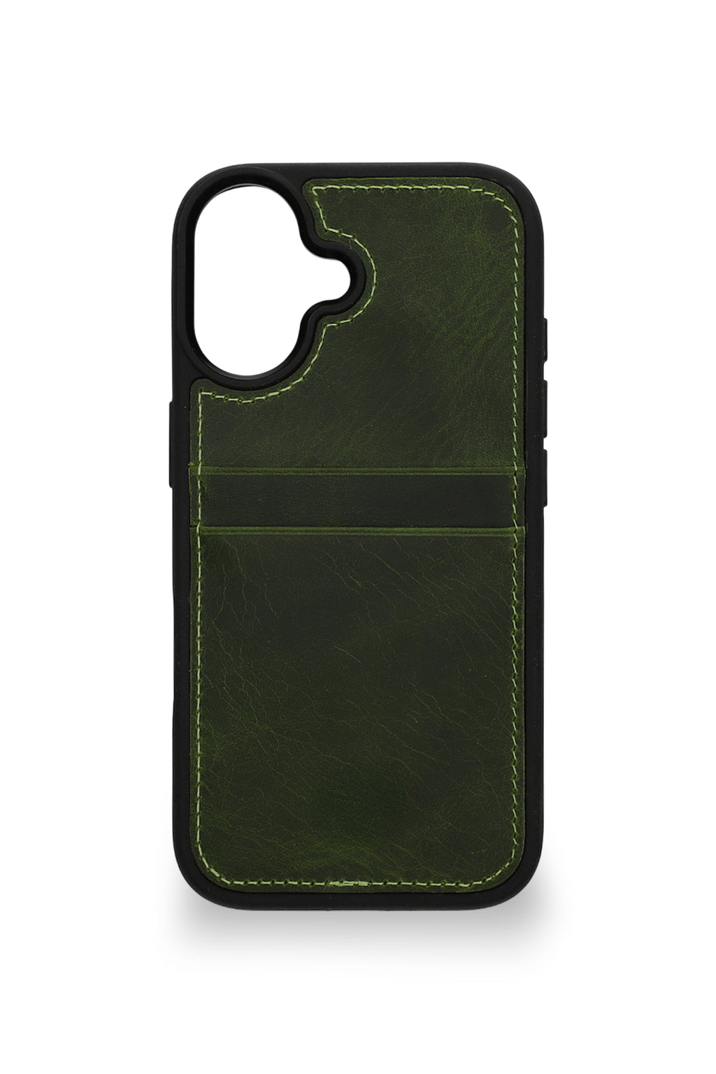 Vintage Wallet Kartlıklı Premium Deri Kılıf iPhone 17 Vintage Wallet Haki