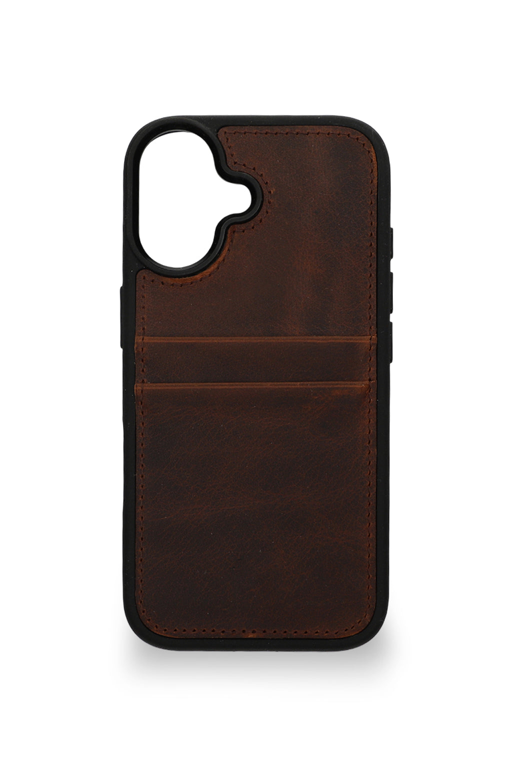 Vintage Wallet Kartlıklı Premium Deri Kılıf iPhone 17 Antik Kahve