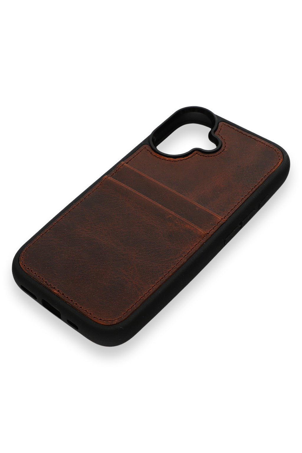 Vintage Wallet Kartlıklı Premium Deri Kılıf iPhone 17 Antik Kahve