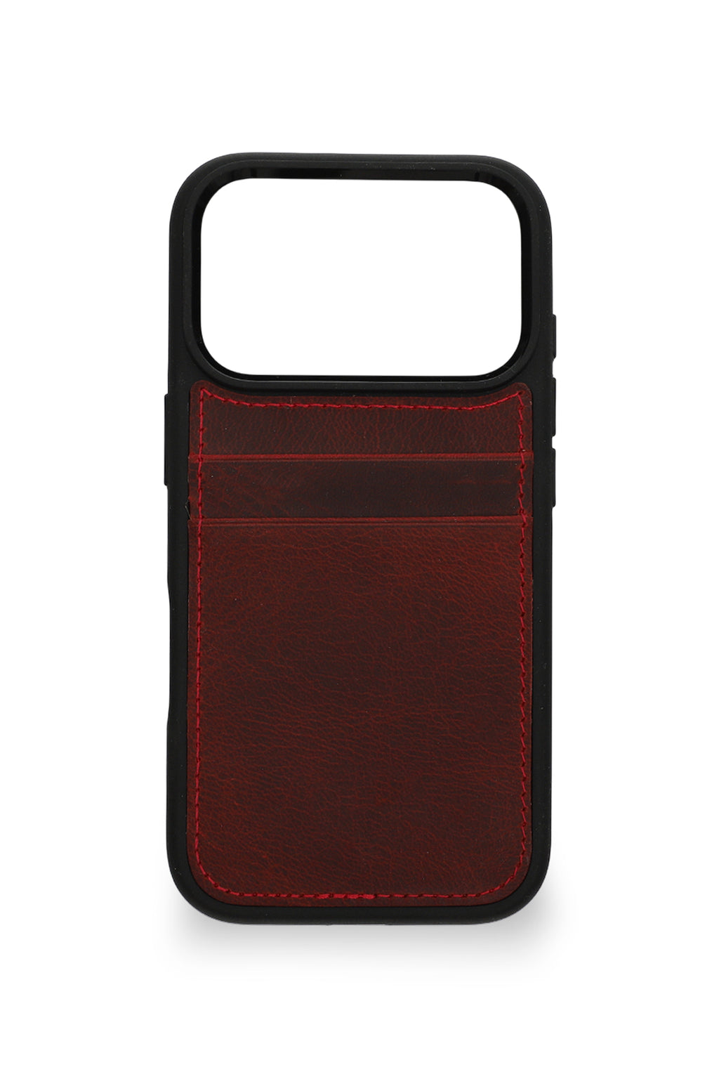 Vintage Wallet Kartlıklı Premium Deri Kılıf iPhone 17 Pro Rustik Bordo