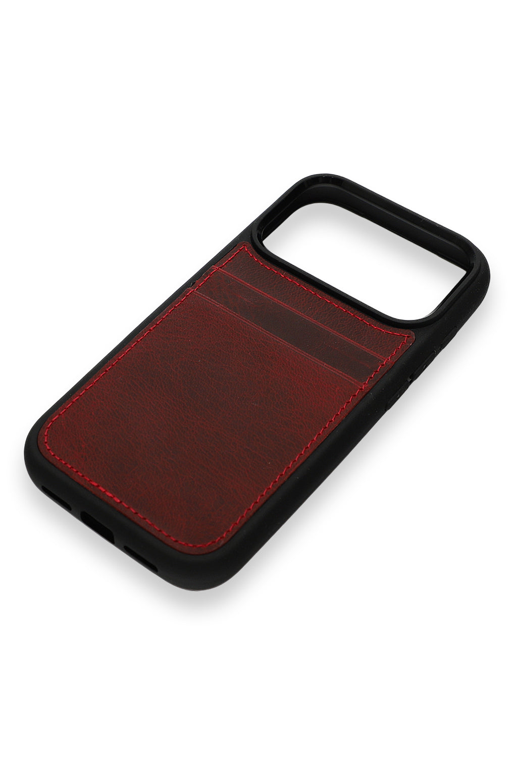 Vintage Wallet Kartlıklı Premium Deri Kılıf iPhone 17 Pro Max Rustik Bordo