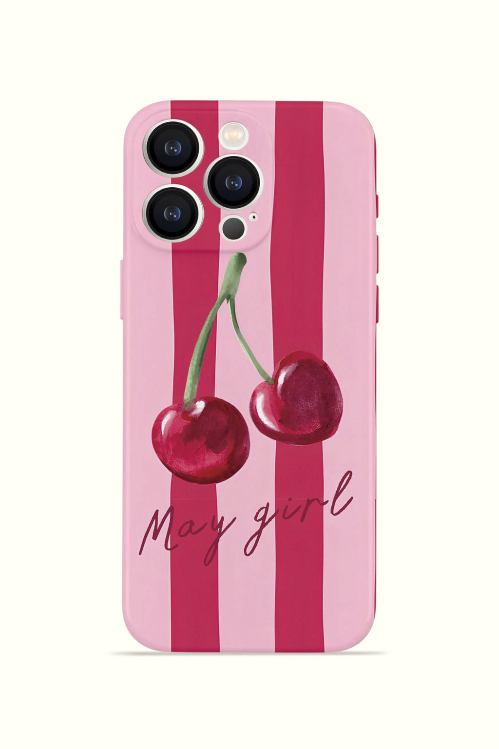 iPhone 15 Pro Valestra İnce Kamera Korumalı Mika Kılıf Cherry Girl