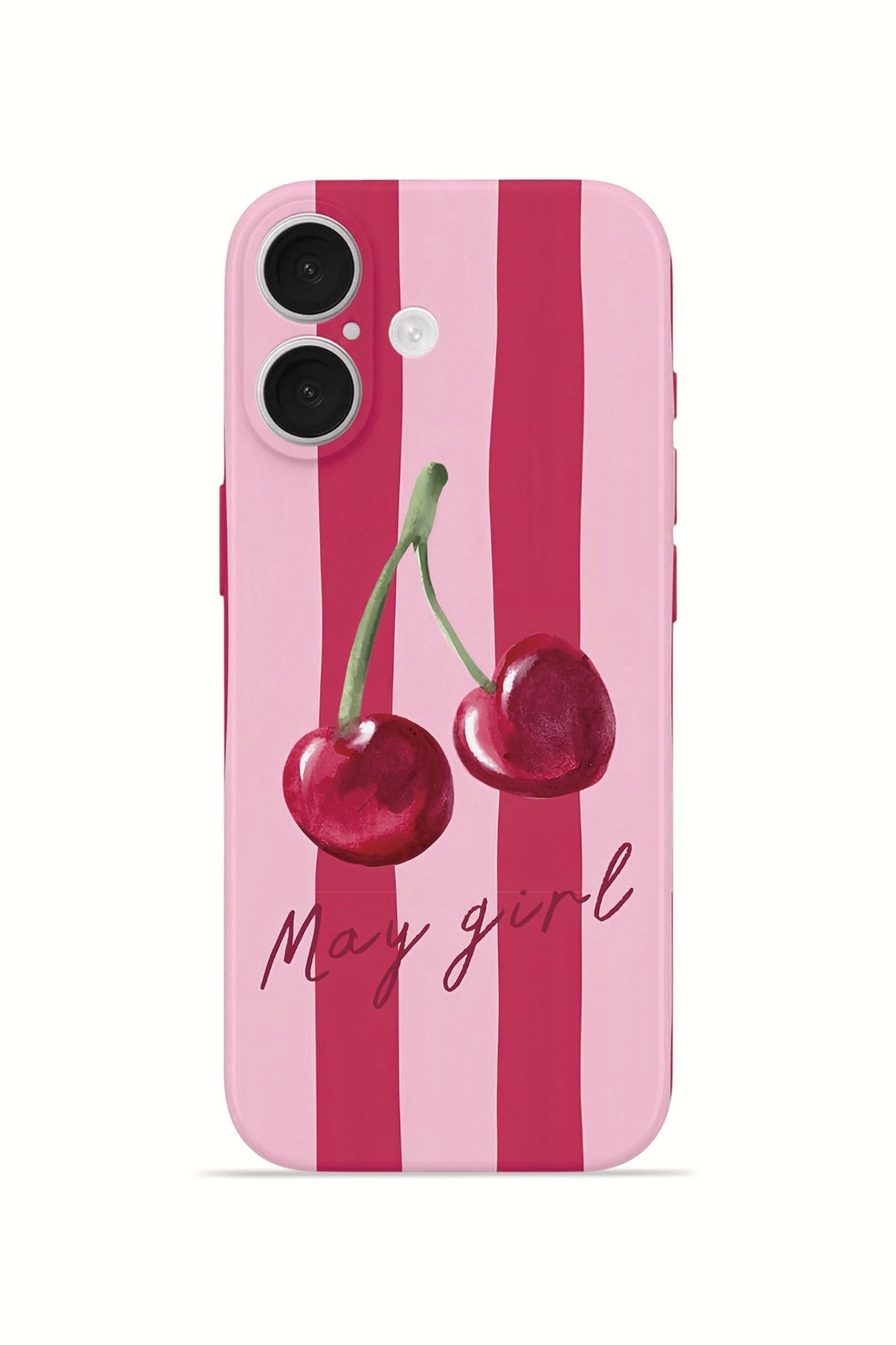 iPhone 16 Valestra İnce Kamera Korumalı Mika Kılıf Cherry Girl