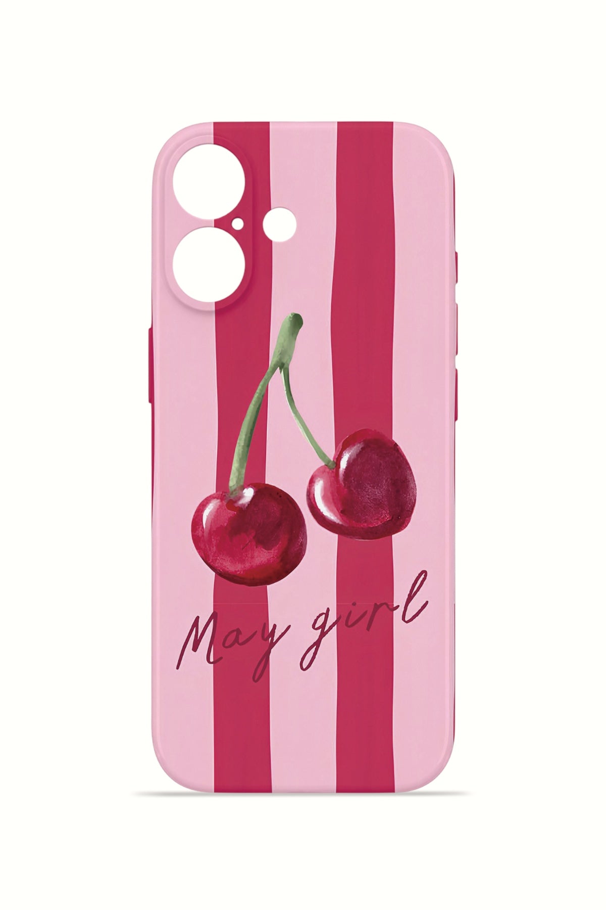 iPhone 16 Valestra İnce Kamera Korumalı Mika Kılıf Cherry Girl
