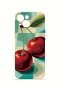 iPhone 14 Plus Valestra İnce Kamera Korumalı Mika Kılıf Cherry Picnic