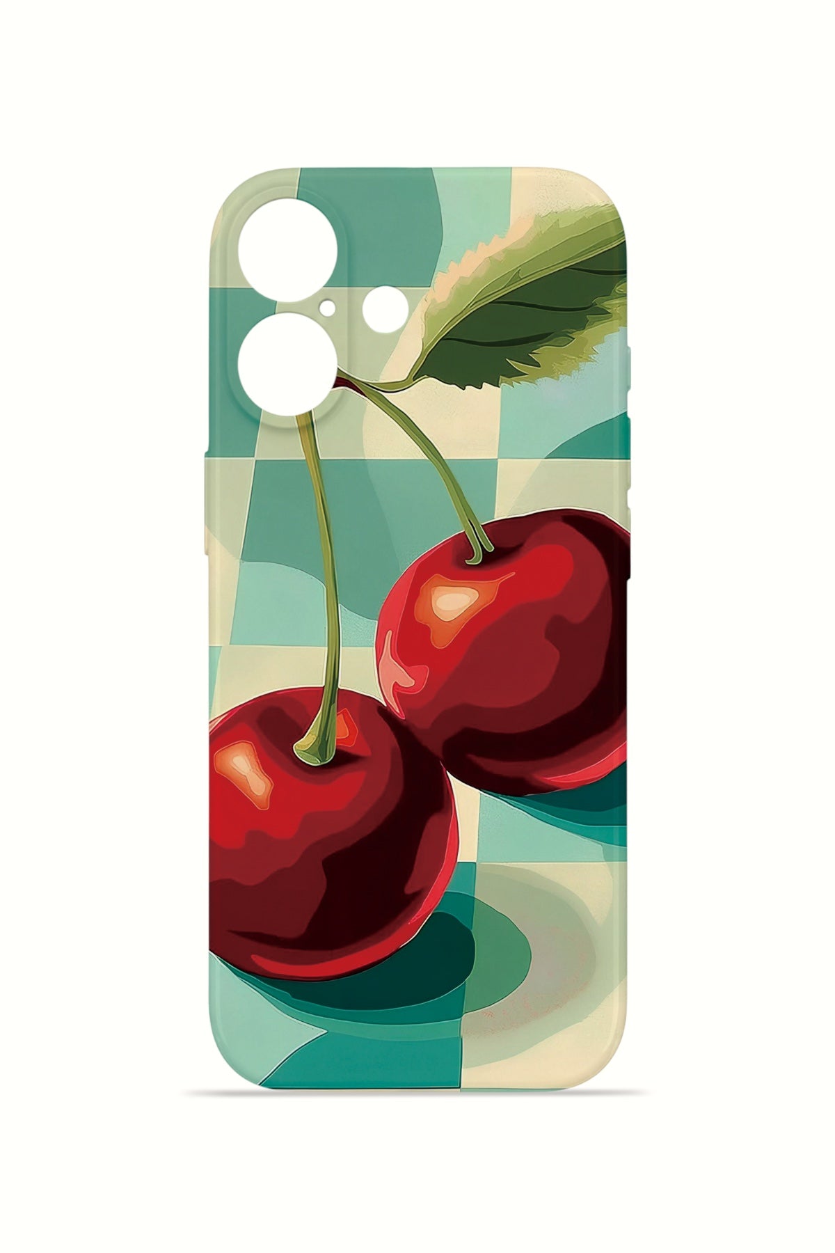 iPhone 16 Valestra İnce Kamera Korumalı Mika Kılıf Cherry Picnic