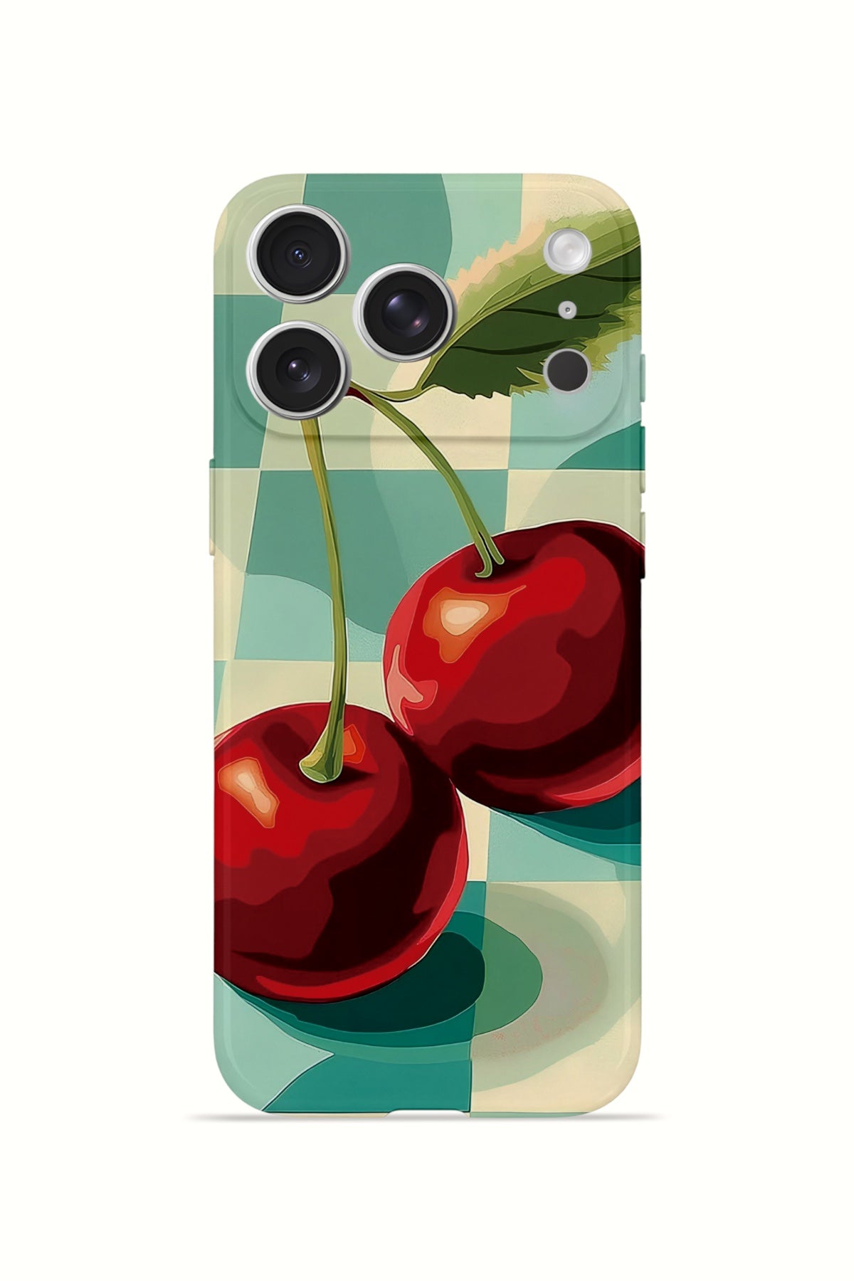 iPhone 17 Pro Max Valestra İnce Kamera Korumalı Mika Kılıf Cherry Picnic