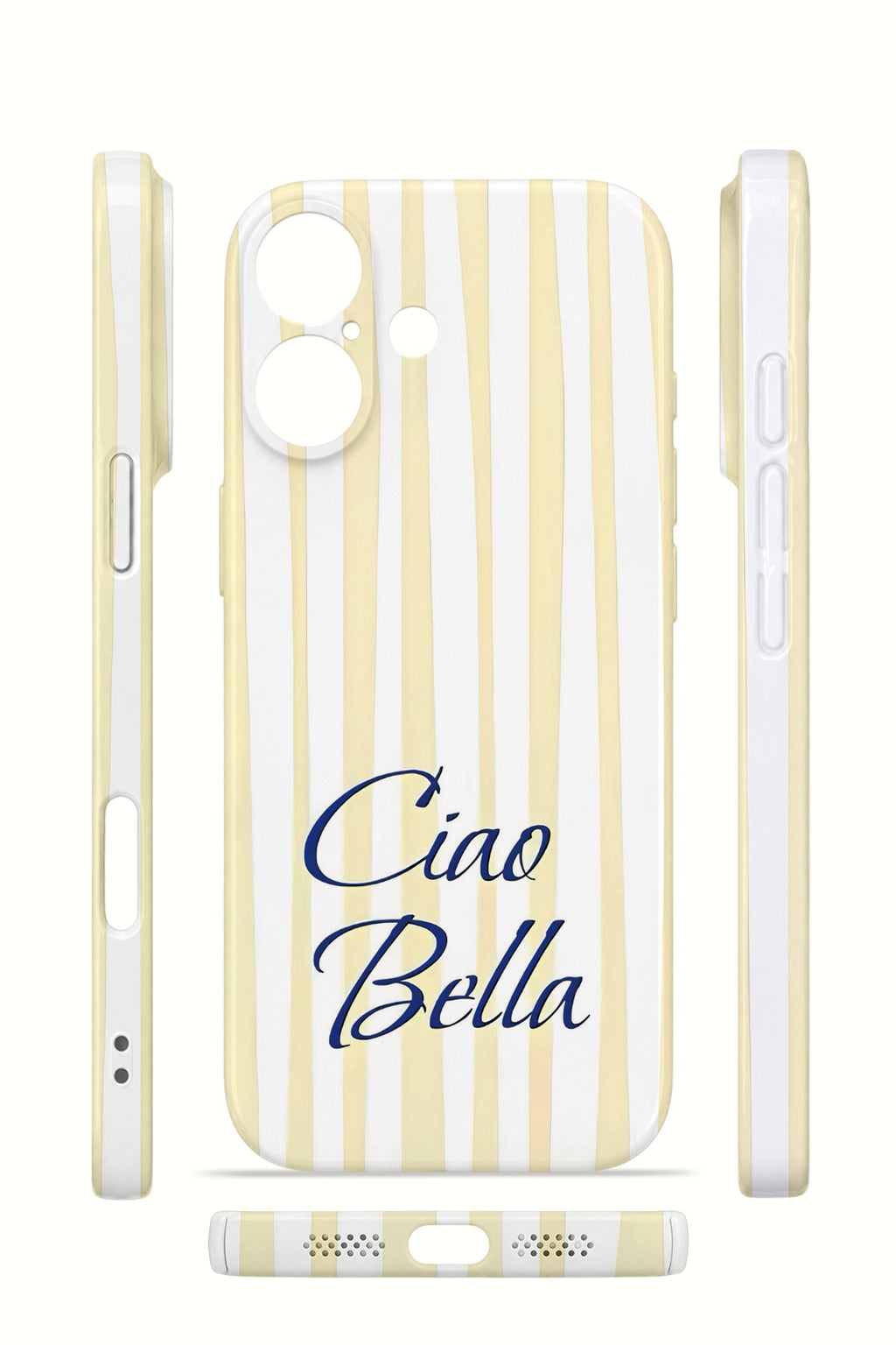 iPhone 16 Plus Valestra İnce Kamera Korumalı Mika Kılıf Ciao Bella Lemon