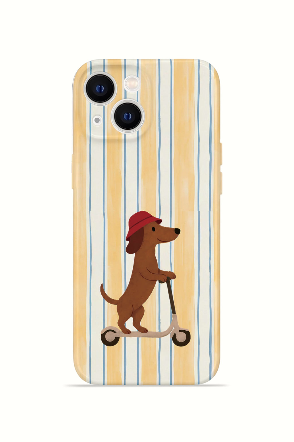 iPhone 13 Valestra İnce Kamera Korumalı Mika Kılıf Dachshund Riviera