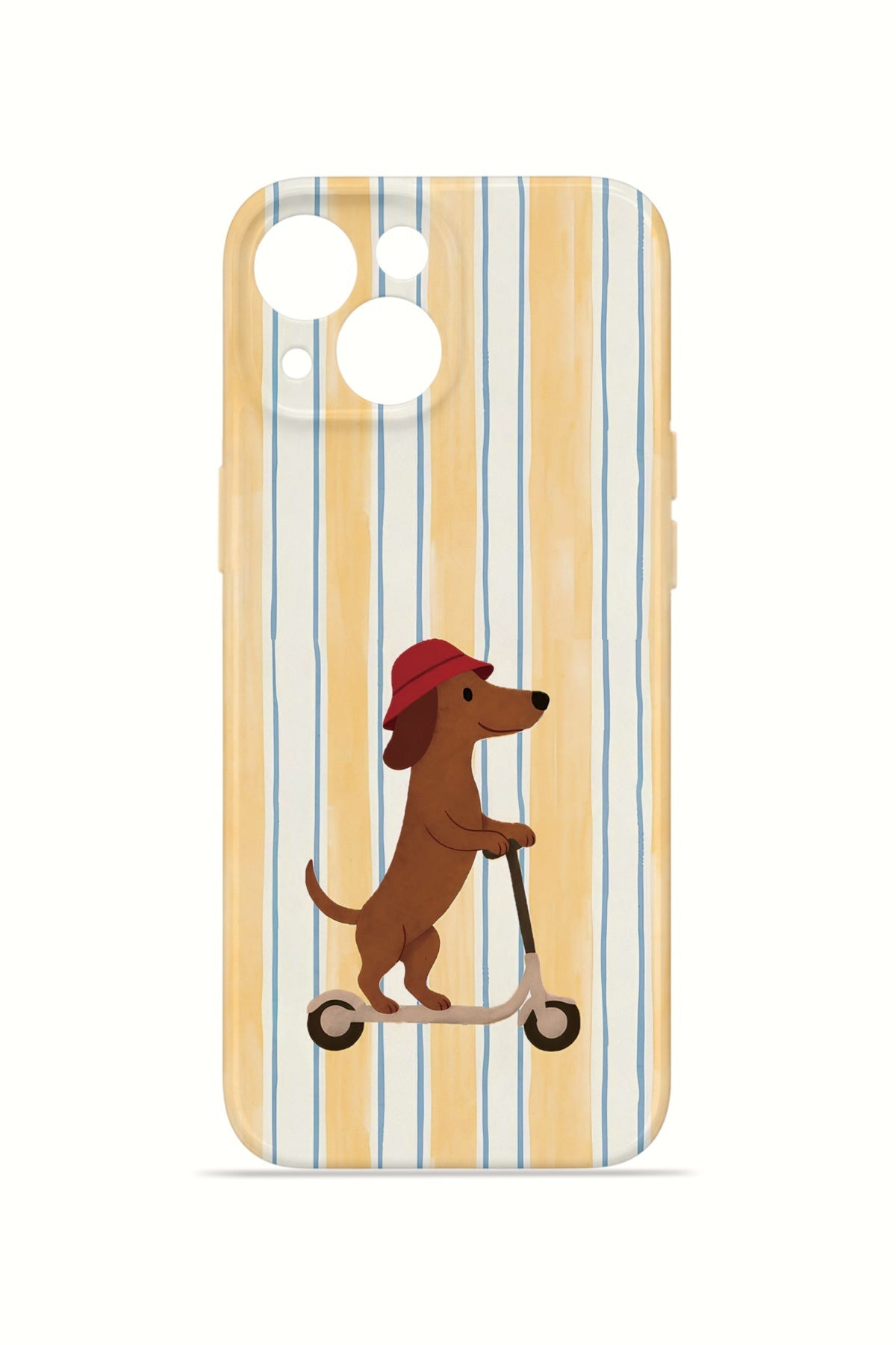 iPhone 15 Valestra İnce Kamera Korumalı Mika Kılıf Dachshund Riviera