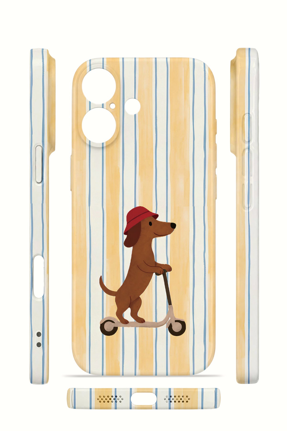 iPhone 16 Valestra İnce Kamera Korumalı Mika Kılıf Dachshund Riviera
