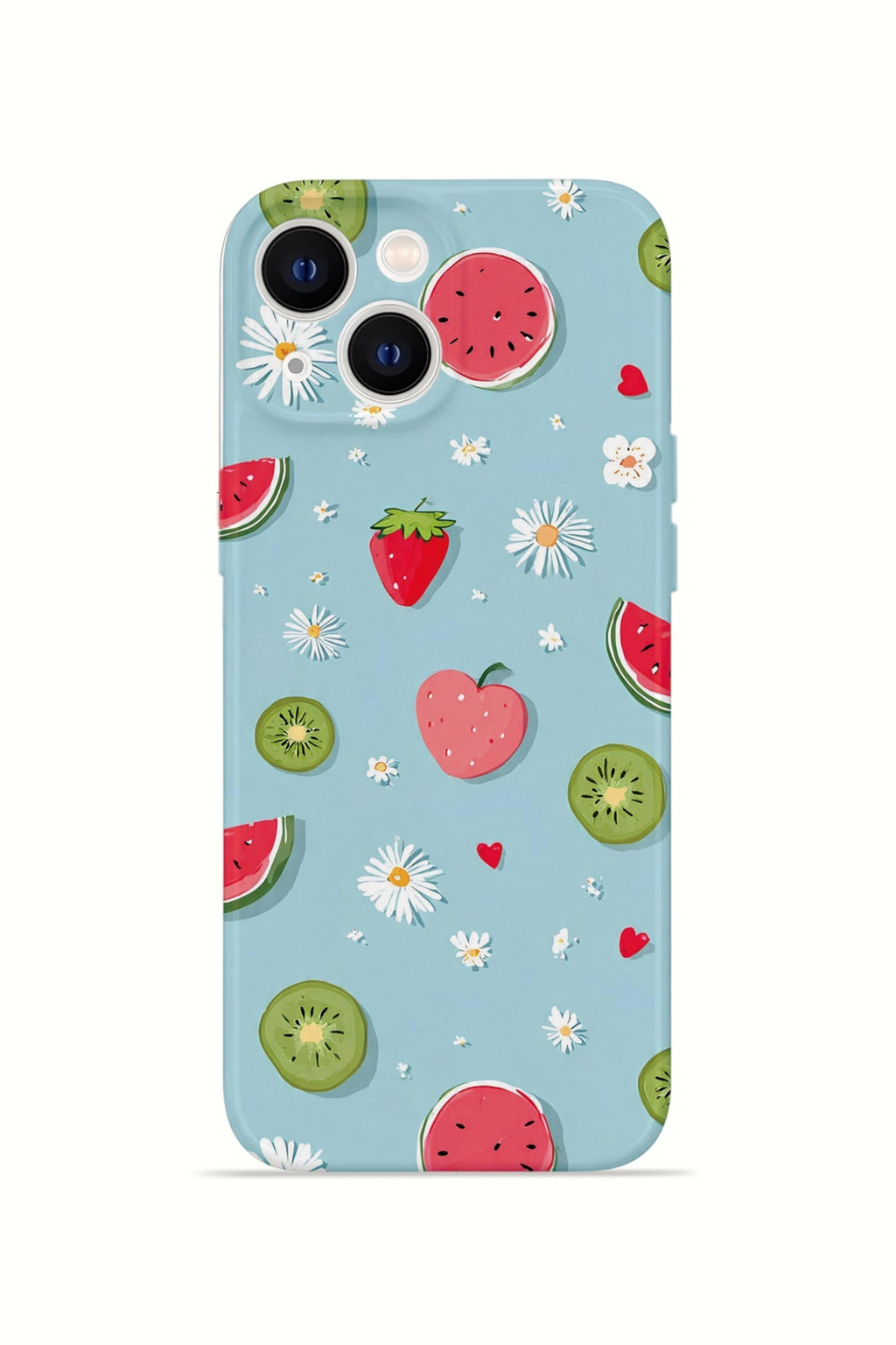 iPhone 13 Valestra İnce Kamera Korumalı Mika Kılıf Fruit Confetti Sky