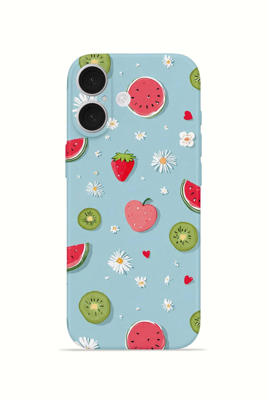 iPhone 16 Valestra İnce Kamera Korumalı Mika Kılıf Fruit Confetti Sky