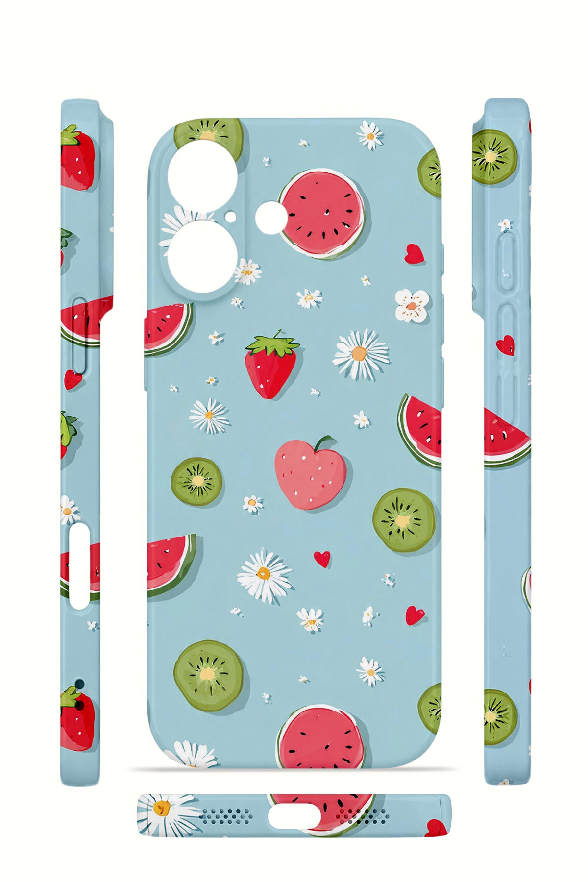 iPhone 17 Valestra İnce Kamera Korumalı Mika Kılıf Fruit Confetti Sky