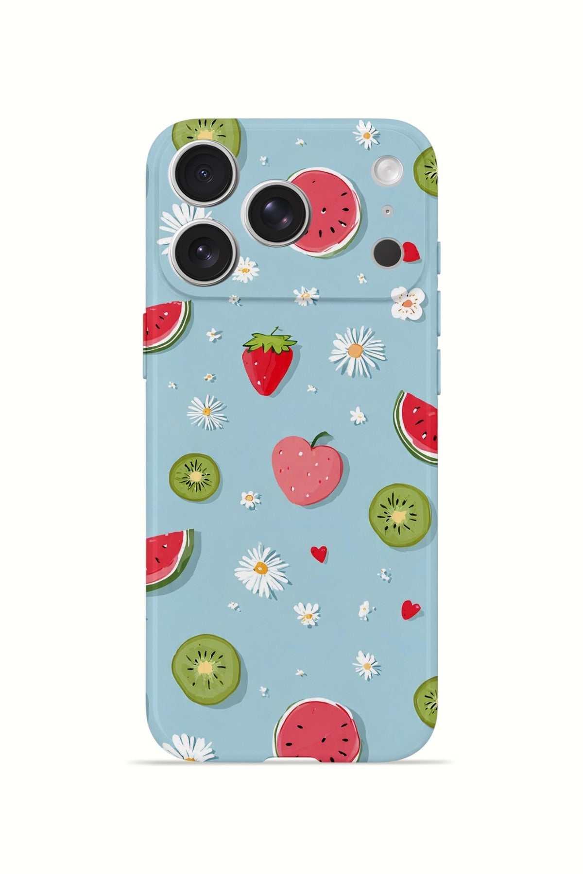 iPhone 17 Pro Max Valestra İnce Kamera Korumalı Mika Kılıf Fruit Confetti Sky