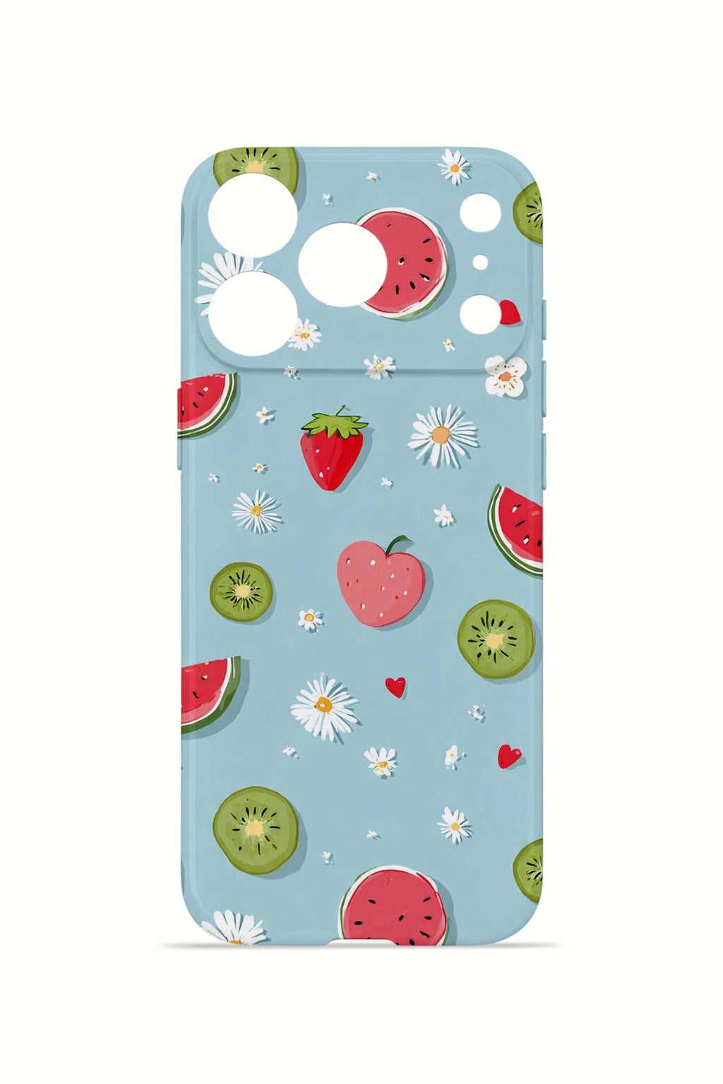 iPhone 17 Pro Valestra İnce Kamera Korumalı Mika Kılıf Fruit Confetti Sky