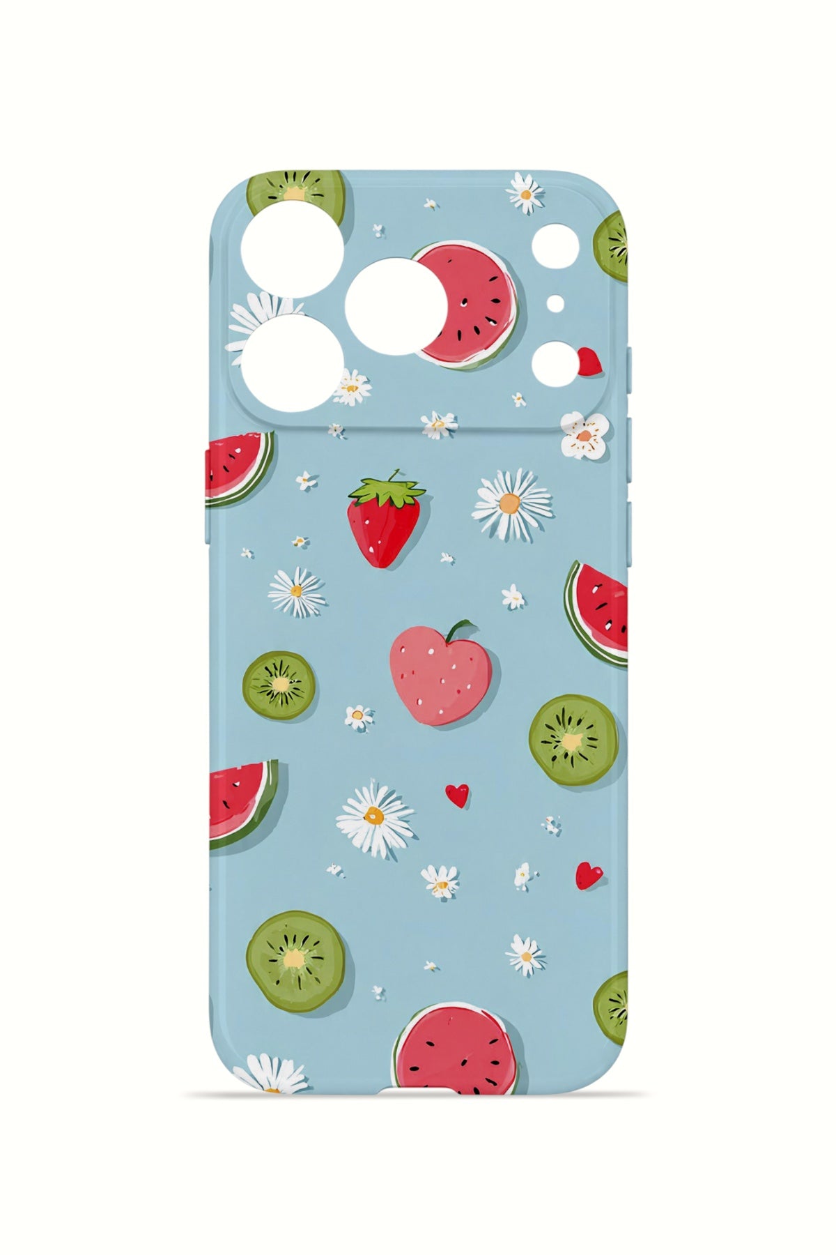 iPhone 17 Pro Max Valestra İnce Kamera Korumalı Mika Kılıf Fruit Confetti Sky