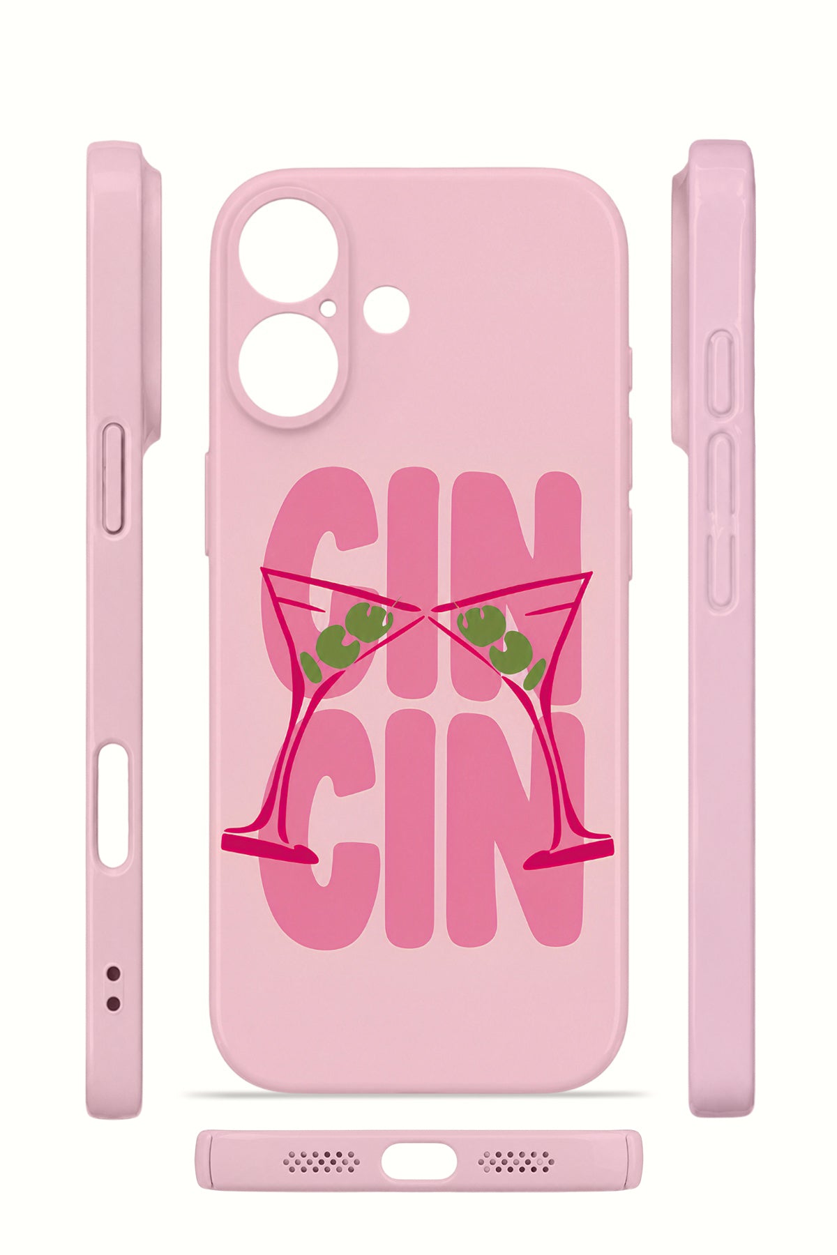 iPhone 16 Valestra İnce Kamera Korumalı Mika Kılıf Gin O Clock