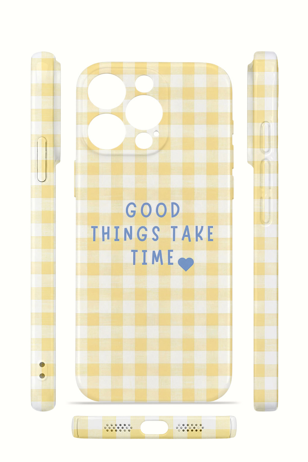 iPhone 15 Pro Max Valestra İnce Kamera Korumalı Mika Kılıf Good Things Gingham