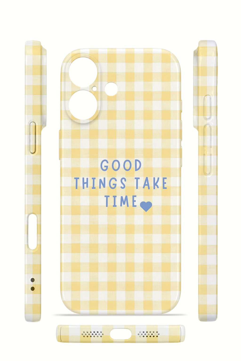 iPhone 16 Valestra İnce Kamera Korumalı Mika Kılıf Good Things Gingham