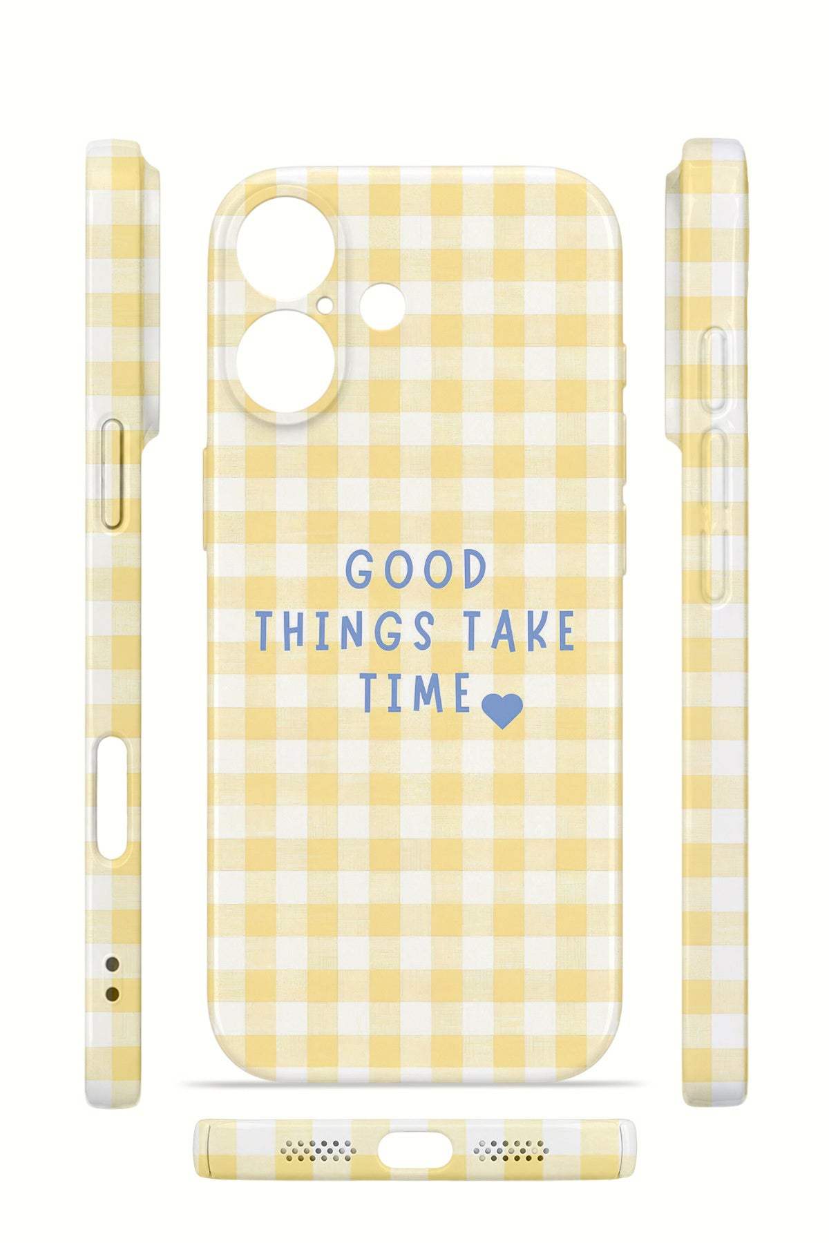 iPhone 16 Valestra İnce Kamera Korumalı Mika Kılıf Good Things Gingham