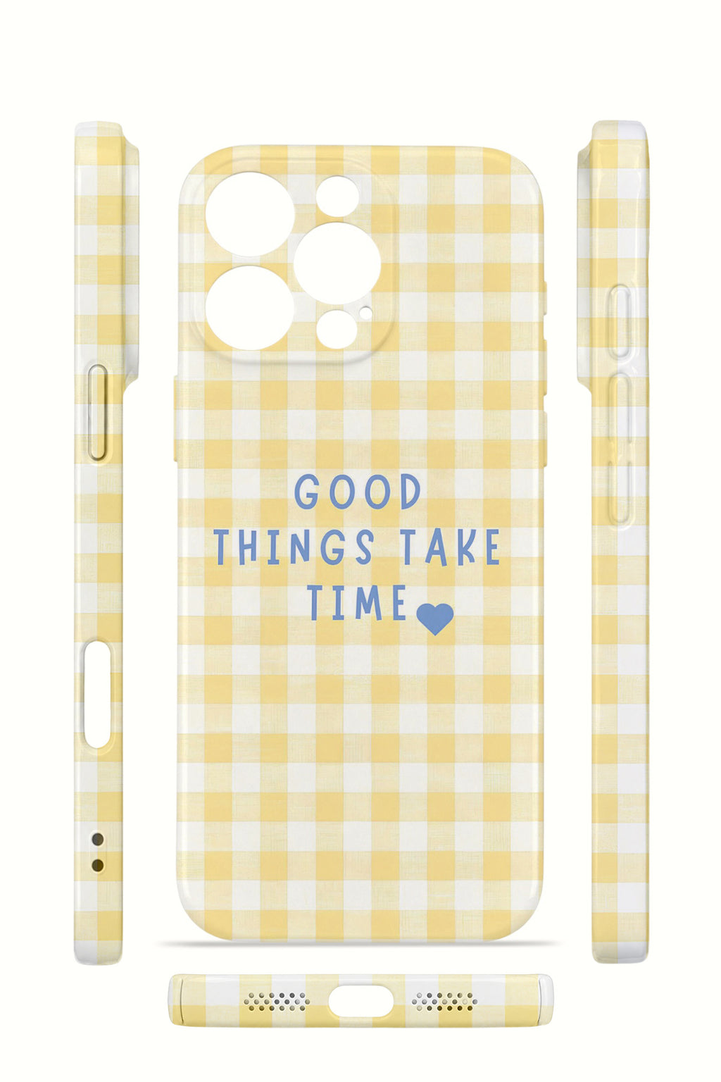 iPhone 16 Pro Max Valestra İnce Kamera Korumalı Mika Kılıf Good Things Gingham