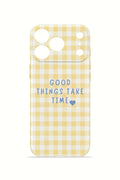 iPhone 17 Pro Max Valestra İnce Kamera Korumalı Mika Kılıf Good Things Gingham