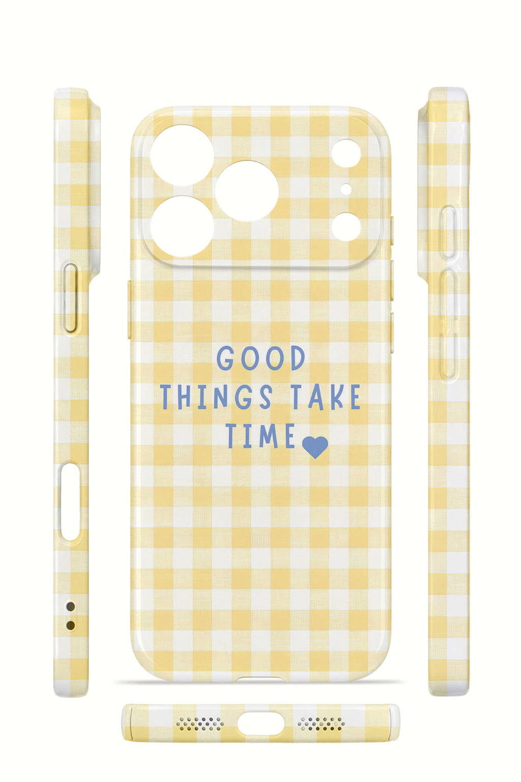 iPhone 17 Pro Max Valestra İnce Kamera Korumalı Mika Kılıf Good Things Gingham