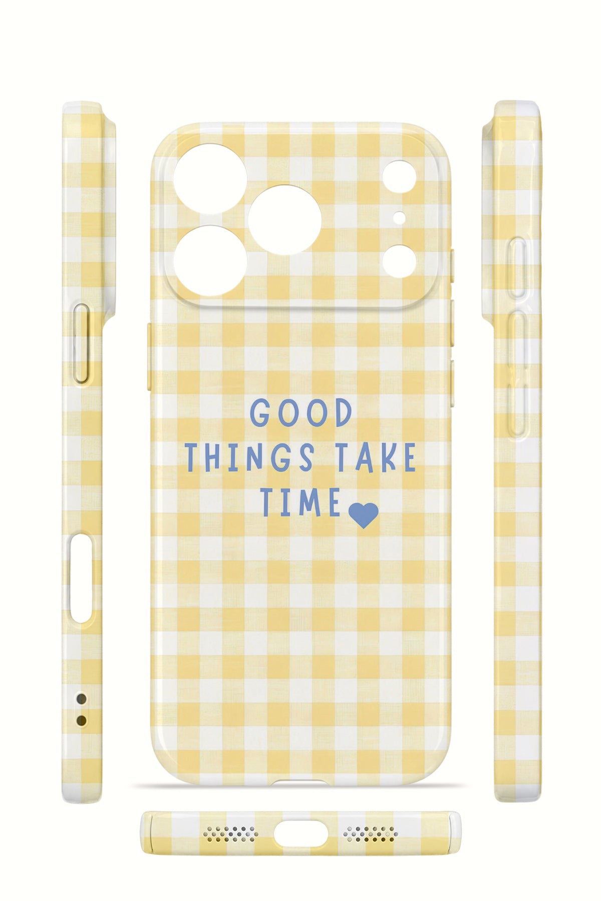 iPhone 17 Pro Max Valestra İnce Kamera Korumalı Mika Kılıf Good Things Gingham